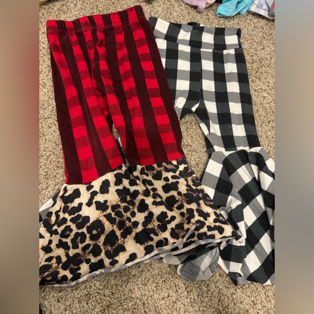 2T Buffalo Plaid Bell Bottoms